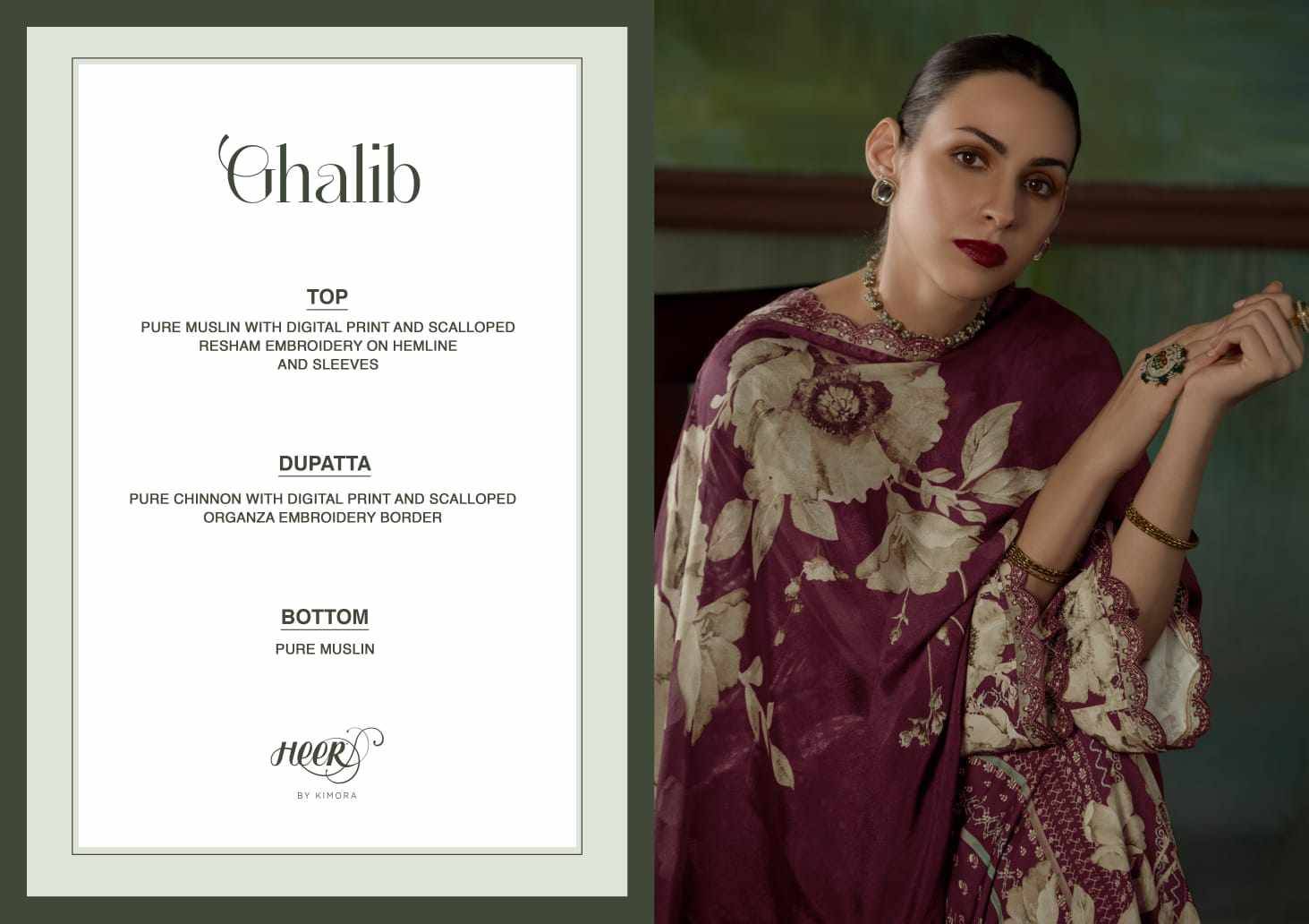 Ghalib By Kimora Fashion 9471 To 9476 Series Designer Festive Suits Collection Beautiful Stylish Fancy Colorful Party Wear & Occasional Wear Pure Muslin Dresses At Wholesale Price