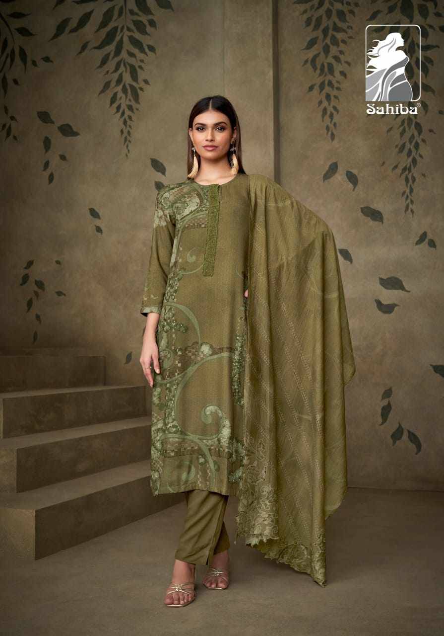 Ojasvi By Sahiba Fabrics Beautiful Festive Suits Colorful Stylish Fancy Casual Wear & Ethnic Wear Staple Twill Dresses At Wholesale Price