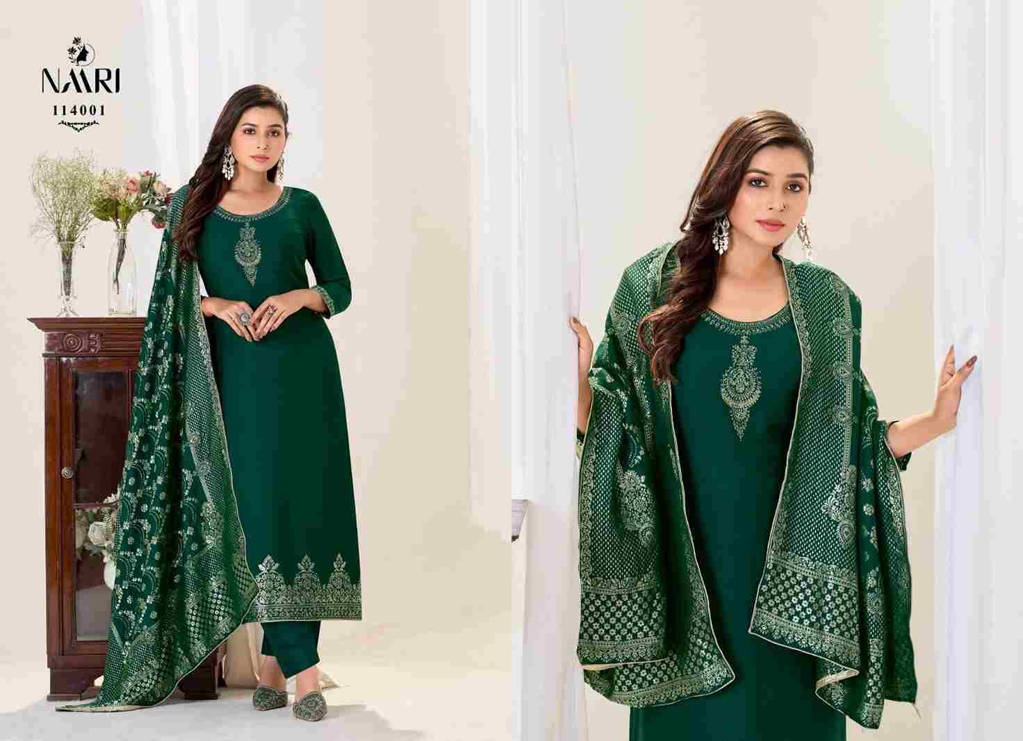 Glori By Naari 114001 To 114004 Series Beautiful Festive Suits Stylish Fancy Colorful Casual Wear & Ethnic Wear Pashmina Jacquard Dresses At Wholesale Price