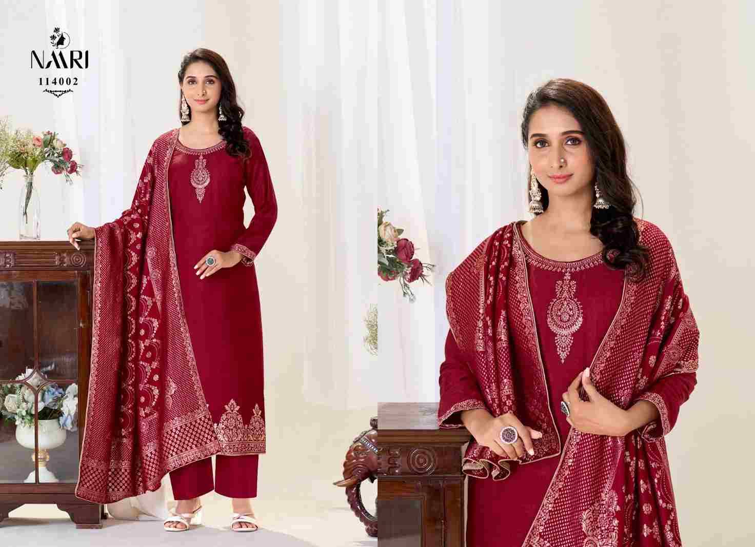 Glori By Naari 114001 To 114004 Series Beautiful Festive Suits Stylish Fancy Colorful Casual Wear & Ethnic Wear Pashmina Jacquard Dresses At Wholesale Price