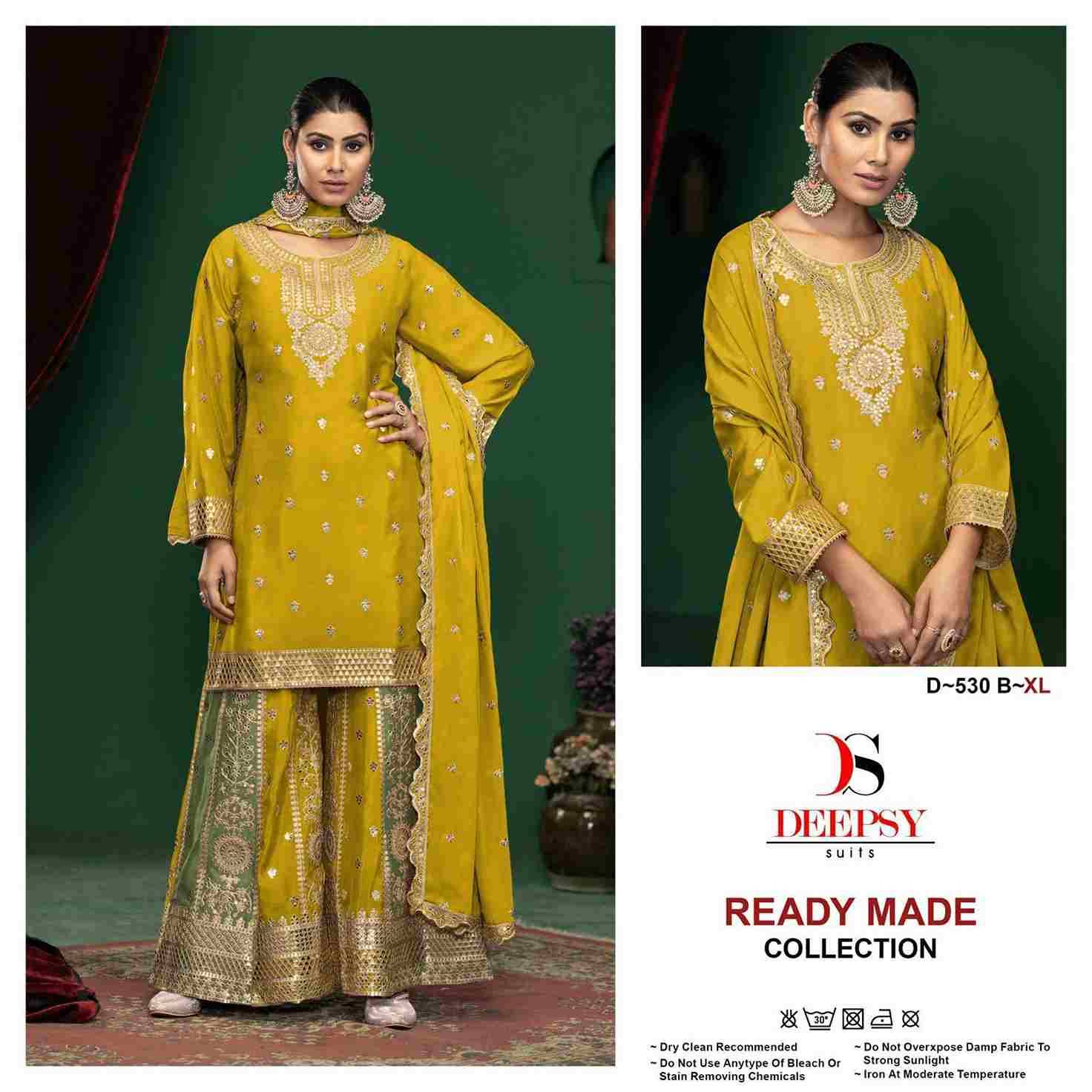 Deepsy Hit Design 530 Colours By Deepsy Suits 530-A To 530-D Series Designer Pakistani Suits Collection Beautiful Stylish Fancy Colorful Party Wear & Occasional Wear Pure Chinnon Dresses At Wholesale Price