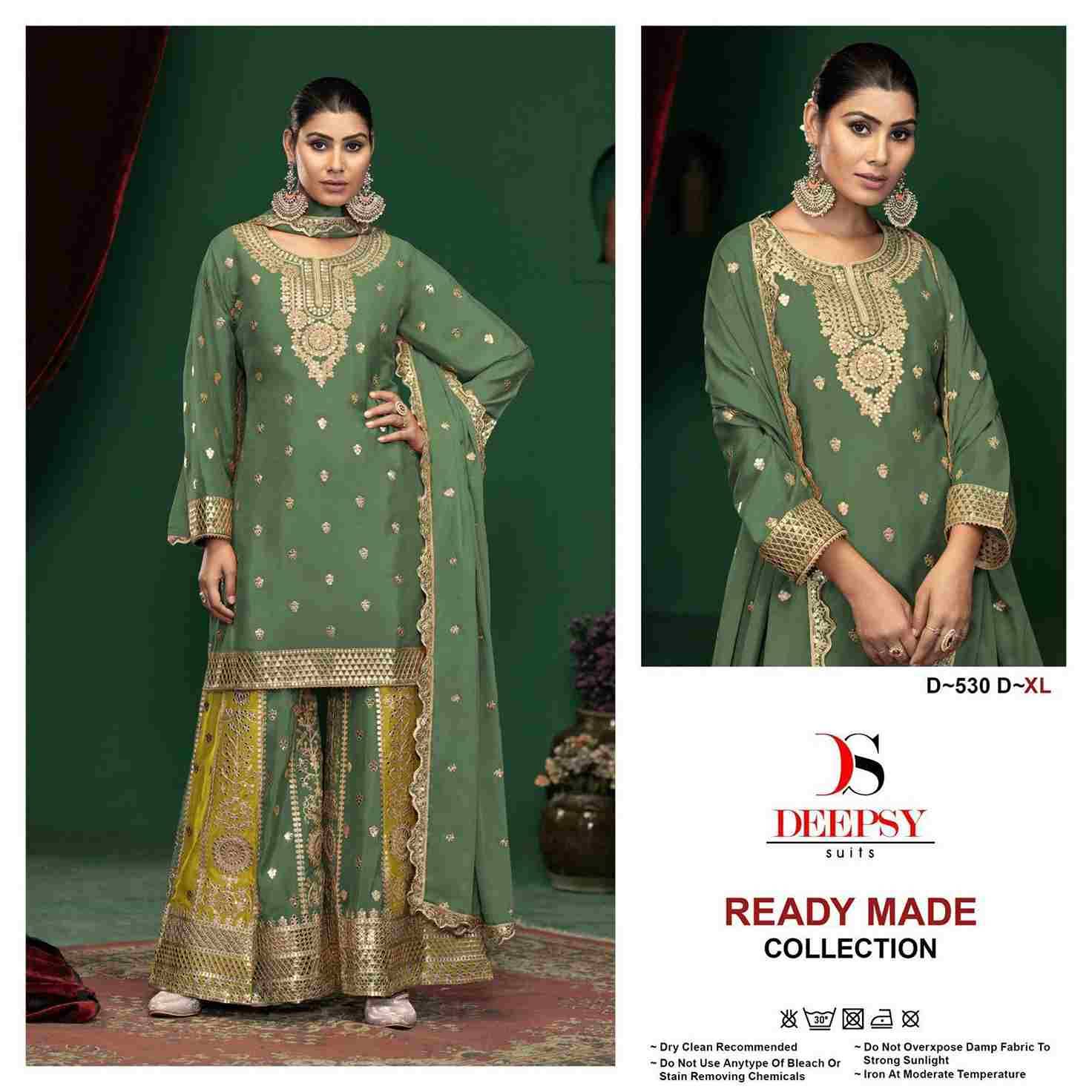 Deepsy Hit Design 530 Colours By Deepsy Suits 530-A To 530-D Series Designer Pakistani Suits Collection Beautiful Stylish Fancy Colorful Party Wear & Occasional Wear Pure Chinnon Dresses At Wholesale Price