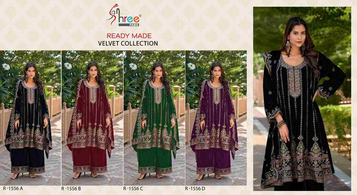 Shree Fabs Hit Design R-1556 Colours By Shree Fabs R-1556-A To R-1556-D Series Wholesale Designer Pakistani Suits Collection Beautiful Stylish Fancy Colorful Party Wear & Occasional Wear Velvet Dresses At Wholesale Price