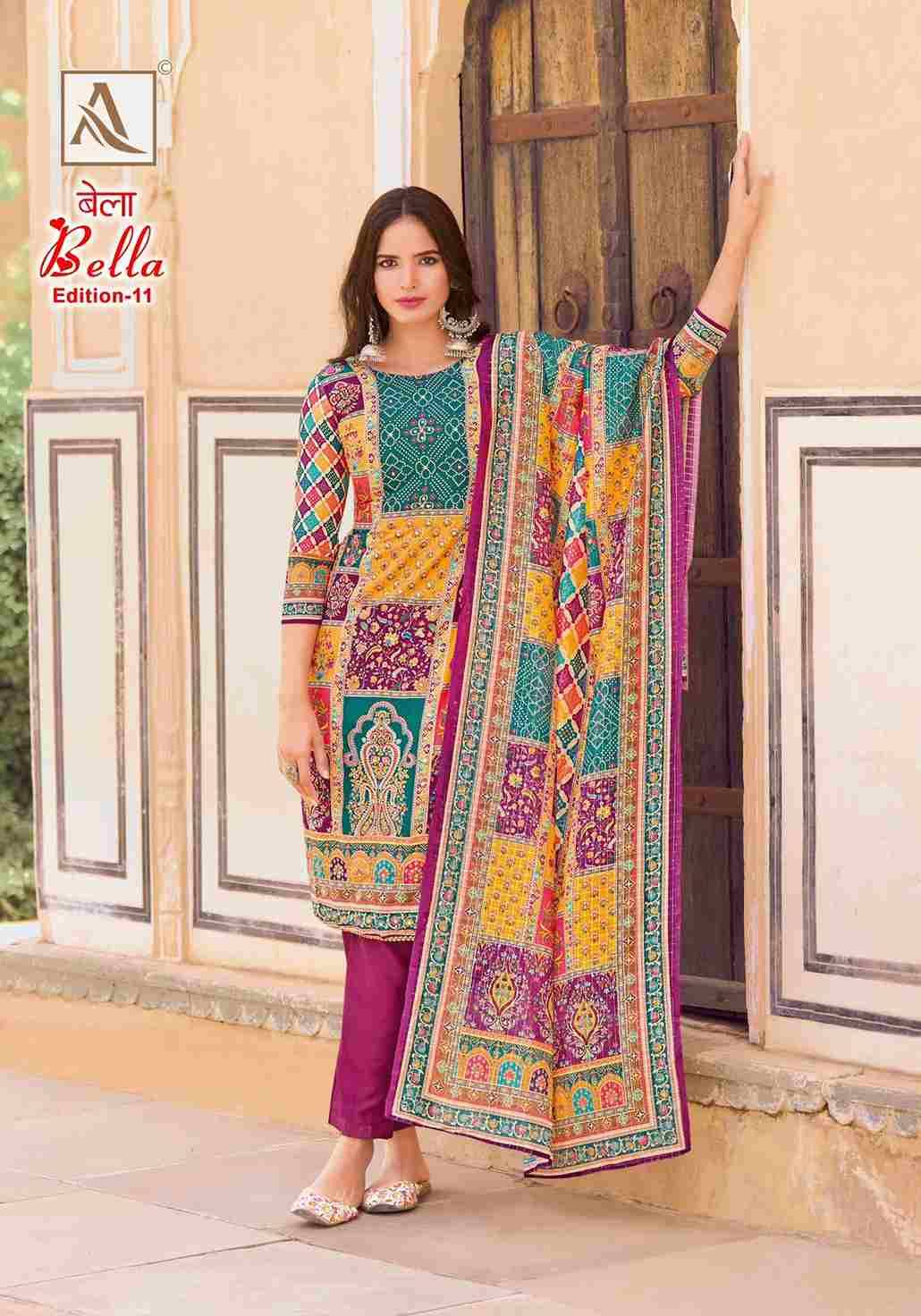 Bella Vol-11 By Alok Suit 1693-001 To 1693-006 Series Beautiful Festive Suits Stylish Fancy Colorful Casual Wear & Ethnic Wear Pure Muslin Print Dresses At Wholesale Price