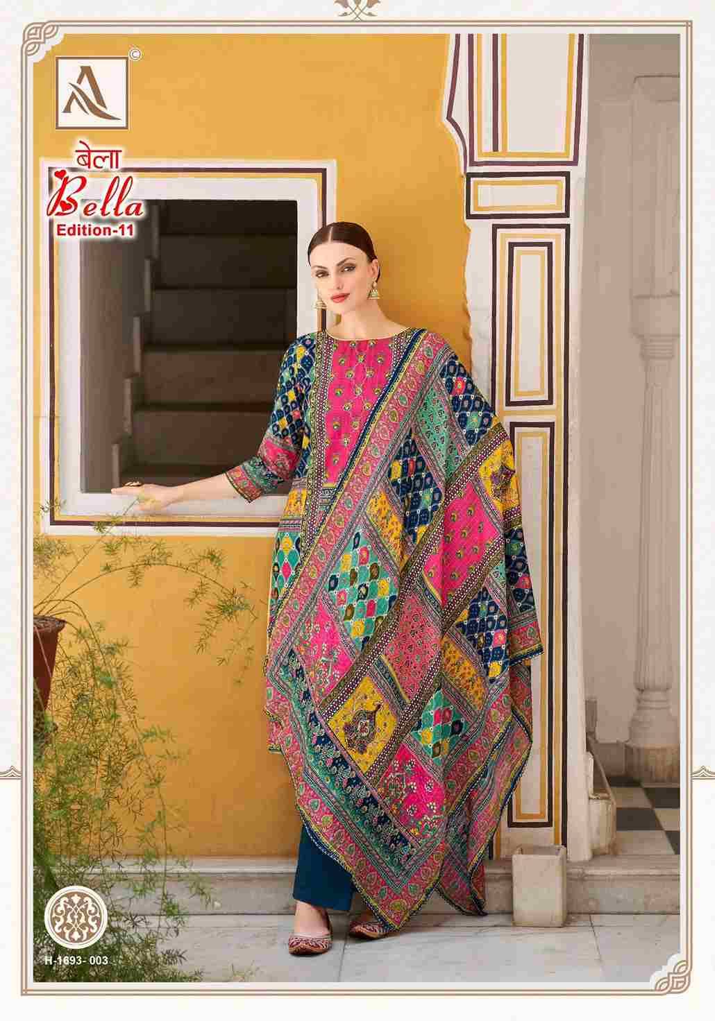 Bella Vol-11 By Alok Suit 1693-001 To 1693-006 Series Beautiful Festive Suits Stylish Fancy Colorful Casual Wear & Ethnic Wear Pure Muslin Print Dresses At Wholesale Price