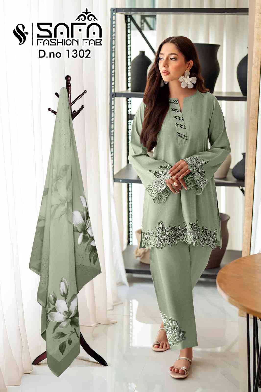 Safa 1302 Colours By Safa Fashion 1302-A To 1302-C Series Beautiful Pakistani Suits Colorful Stylish Fancy Casual Wear & Ethnic Wear Heavy Fancy Dresses At Wholesale Price