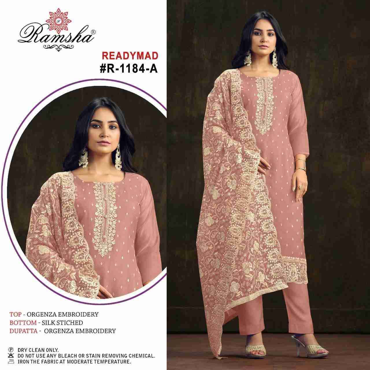 Ramsha 1184 Colours By Ramsha 1184-A To 1184-D Series Beautiful Pakistani Suits Colorful Stylish Fancy Casual Wear & Ethnic Wear Organza Dresses At Wholesale Price