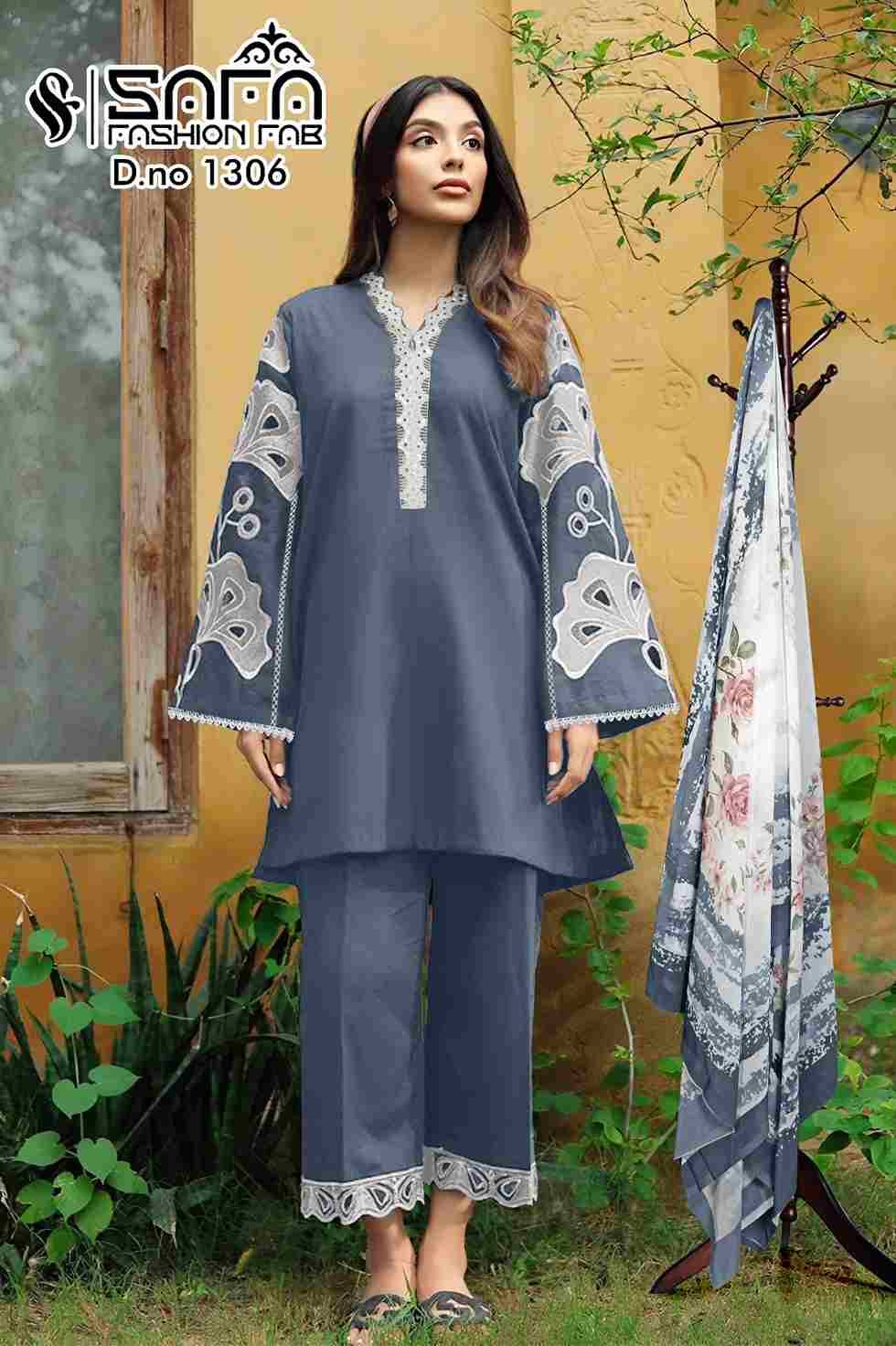 Safa 1306 Colours By Safa Fashion 1306-A To 1306-C Series Beautiful Pakistani Suits Colorful Stylish Fancy Casual Wear & Ethnic Wear Heavy Fancy Dresses At Wholesale Price