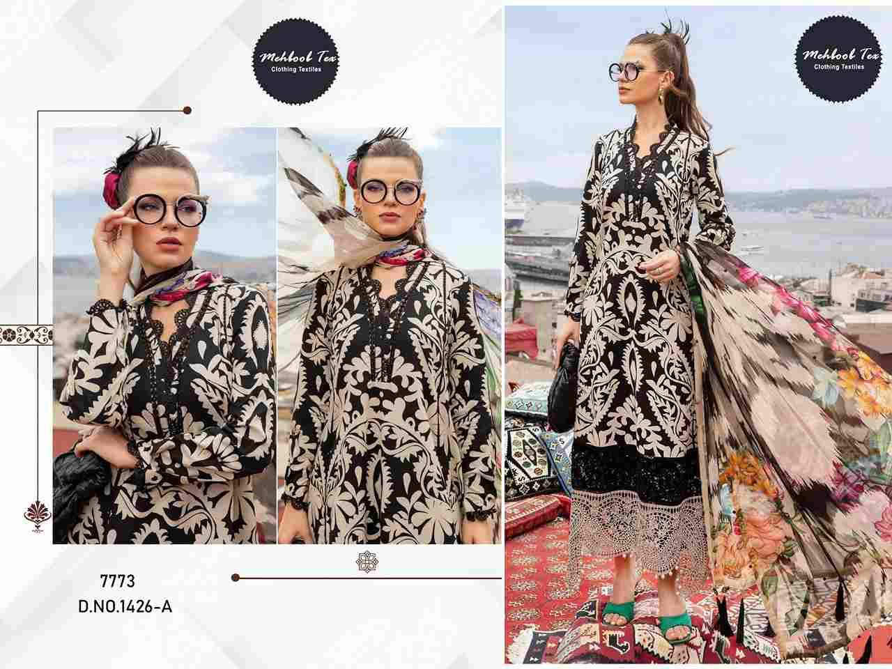 Mehboob Tex Hit Design 1426-A By Mehboob Tex Beautiful Pakistani Suits Stylish Fancy Colorful Party Wear & Occasional Wear Pure Cotton Dresses At Wholesale Price