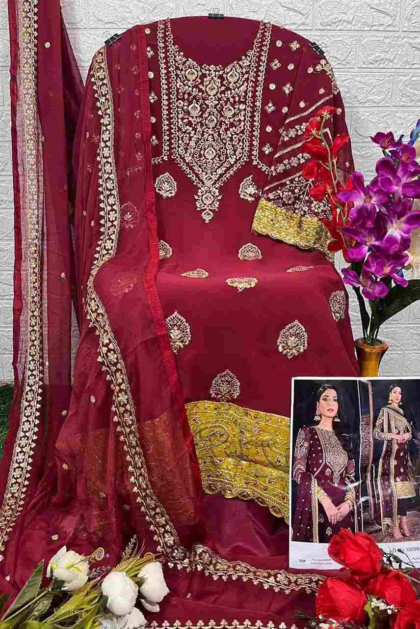 Zaha-10099 By Zaha Pakistani Suits Beautiful Fancy Colorful Stylish Party Wear & Occasional Wear Faux Georgette With Embroidery Dresses At Wholesale Price