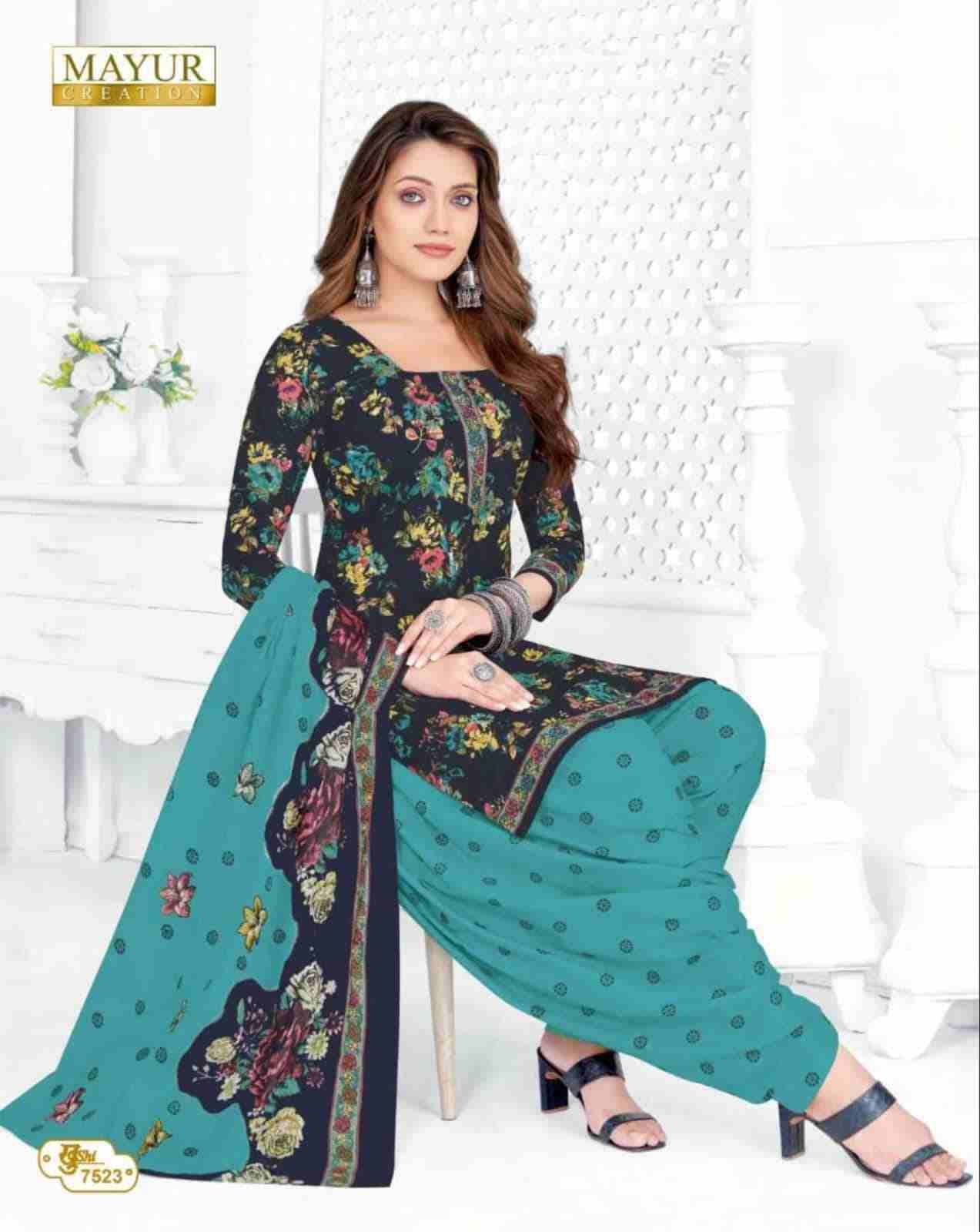 Khushi Vol-75 By Mayur Creation 7501 To 7526 Series Beautiful Stylish Festive Suits Fancy Colorful Casual Wear & Ethnic Wear & Ready To Wear Heavy Cotton Print Dresses At Wholesale Price