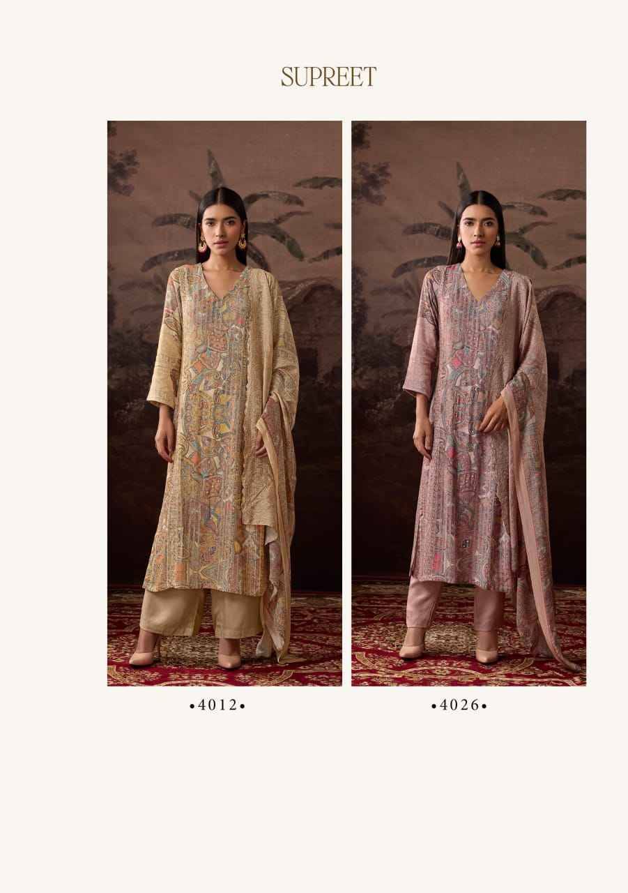 Supreet By Sahiba Fabrics Beautiful Festive Suits Colorful Stylish Fancy Casual Wear & Ethnic Wear Staple Twill Dresses At Wholesale Price