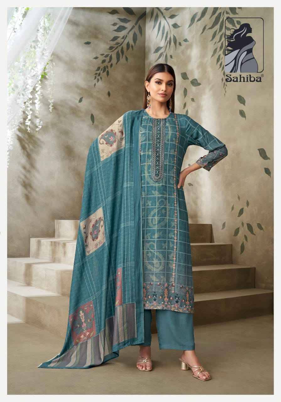 Dhiti By Sahiba Fabrics Beautiful Festive Suits Colorful Stylish Fancy Casual Wear & Ethnic Wear Staple Twill Dresses At Wholesale Price