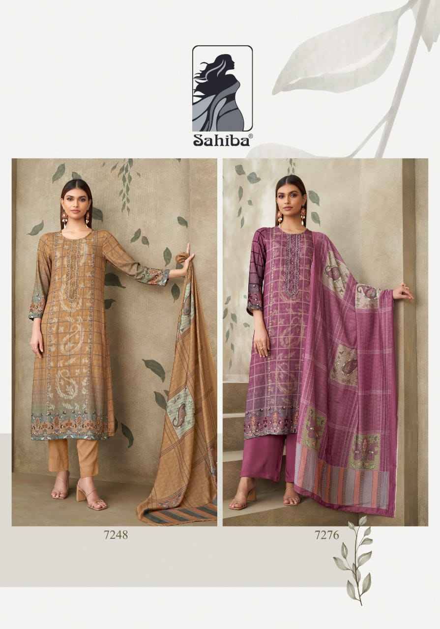 Dhiti By Sahiba Fabrics Beautiful Festive Suits Colorful Stylish Fancy Casual Wear & Ethnic Wear Staple Twill Dresses At Wholesale Price