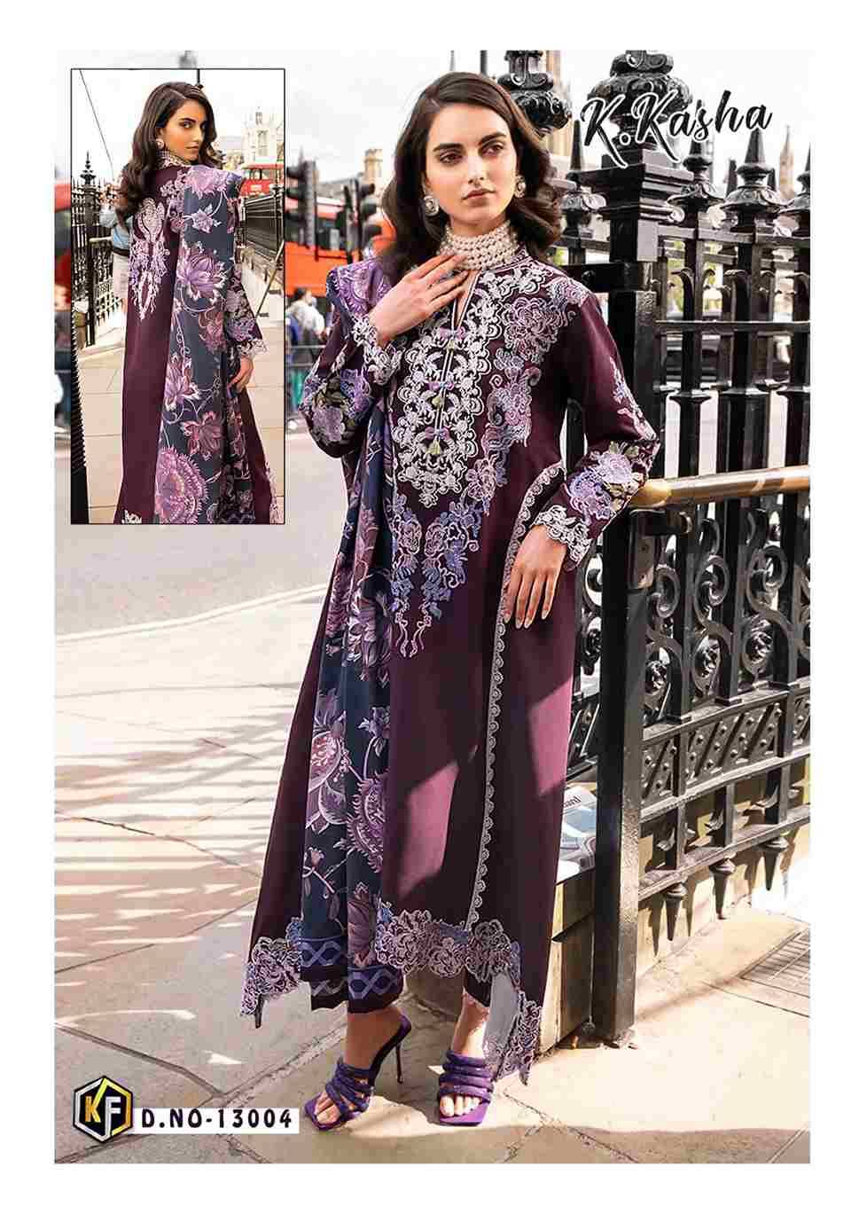 K.Kasha Vol-13 By Keval Fab 13001 To 13006 Series Beautiful Festive Suits Stylish Fancy Colorful Casual Wear & Ethnic Wear Pure Cotton Print Dresses At Wholesale Price