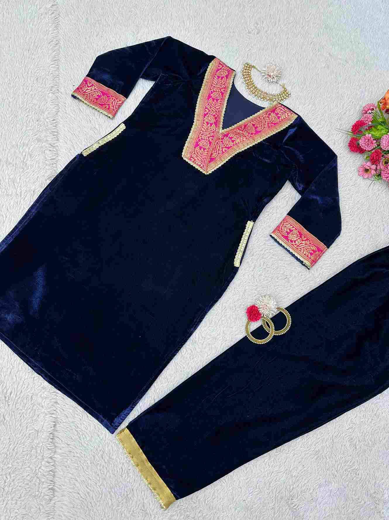 K-1391 Fashid Wholesale Beautiful Suits Colorful Stylish Fancy Casual Wear & Ethnic Wear Velvet Dresses At Wholesale Price