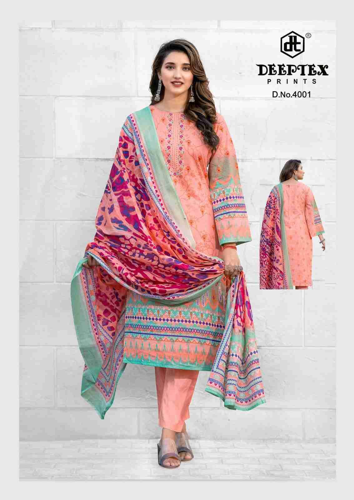 Roohi Zara Vol-4 By Deeptex Prints 4001 To 4008 Series Beautiful Stylish Festive Suits Fancy Colorful Casual Wear & Ethnic Wear & Ready To Wear Heavy Lawn Print Dresses At Wholesale Price