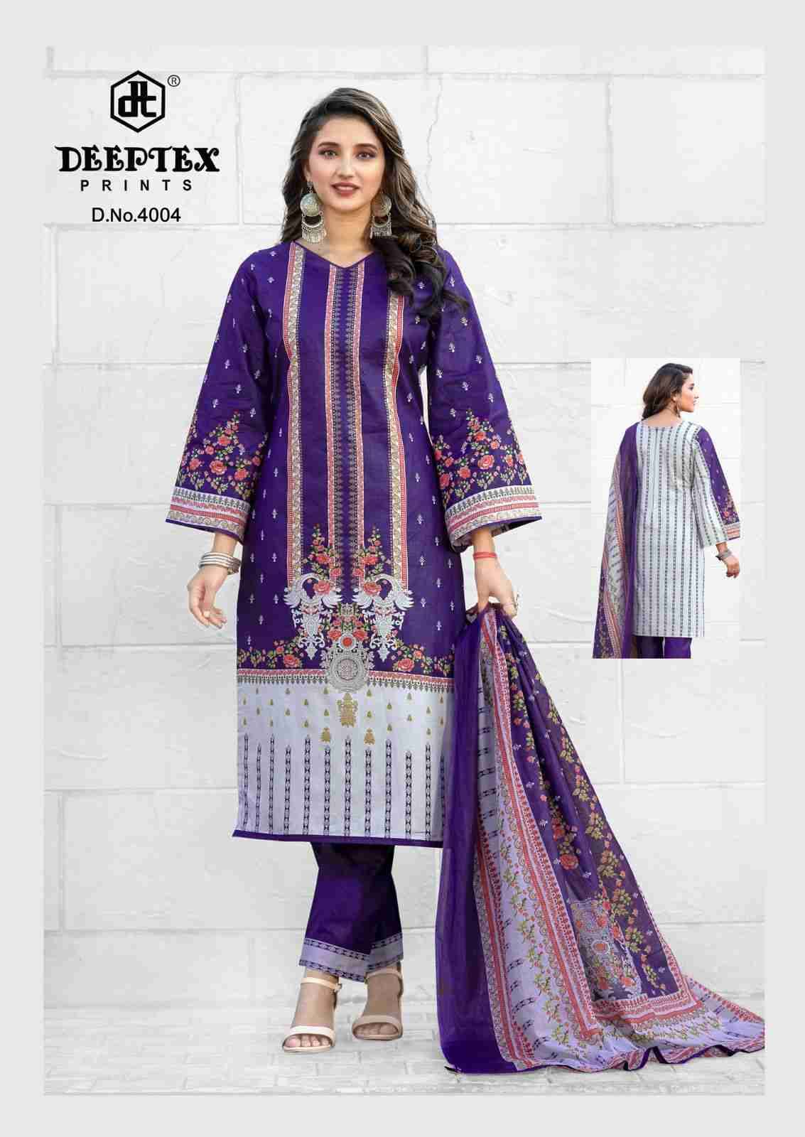 Roohi Zara Vol-4 By Deeptex Prints 4001 To 4008 Series Beautiful Stylish Festive Suits Fancy Colorful Casual Wear & Ethnic Wear & Ready To Wear Heavy Lawn Print Dresses At Wholesale Price