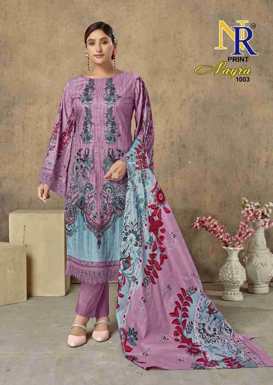 Nayra By NR Print 1001 To 1008 Series Beautiful Stylish Festive Suits Fancy Colorful Casual Wear & Ethnic Wear & Ready To Wear Heavy Lawn Cotton Print Dresses At Wholesale Price