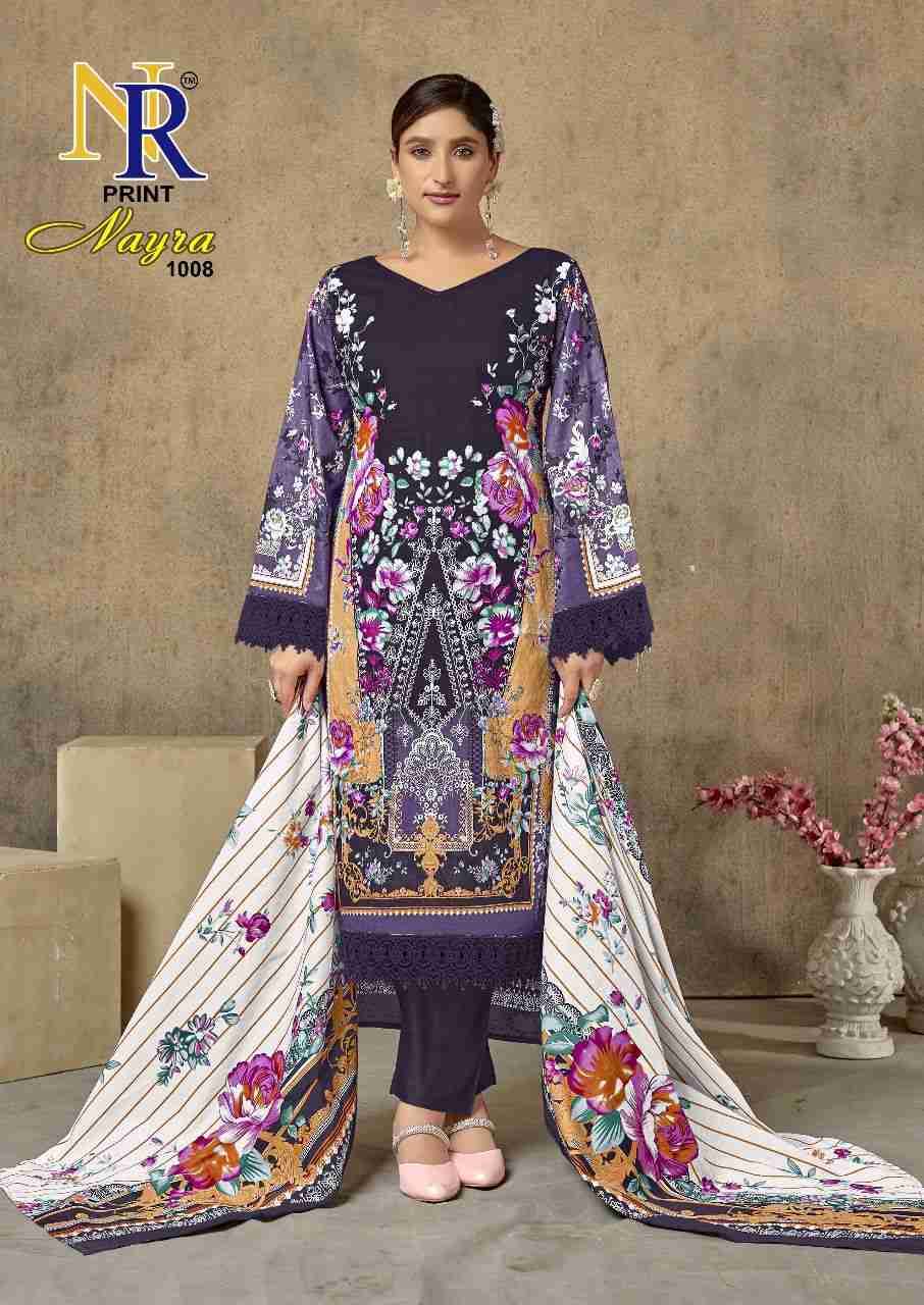 Nayra By NR Print 1001 To 1008 Series Beautiful Stylish Festive Suits Fancy Colorful Casual Wear & Ethnic Wear & Ready To Wear Heavy Lawn Cotton Print Dresses At Wholesale Price