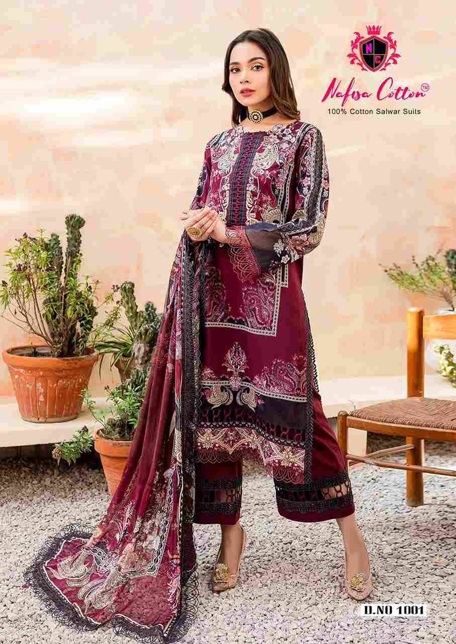 Saniya Vol-1 By Nafisa Cotton 1001 To 1006 Series Beautiful Stylish Festive Suits Fancy Colorful Casual Wear & Ethnic Wear & Ready To Wear Soft Cotton Print Dresses At Wholesale Price