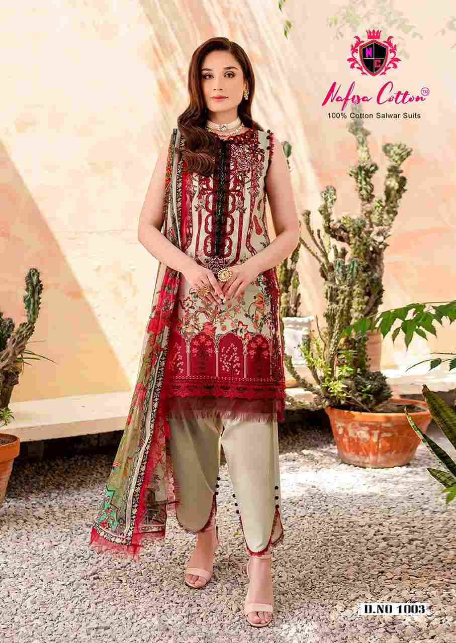 Saniya Vol-1 By Nafisa Cotton 1001 To 1006 Series Beautiful Stylish Festive Suits Fancy Colorful Casual Wear & Ethnic Wear & Ready To Wear Soft Cotton Print Dresses At Wholesale Price