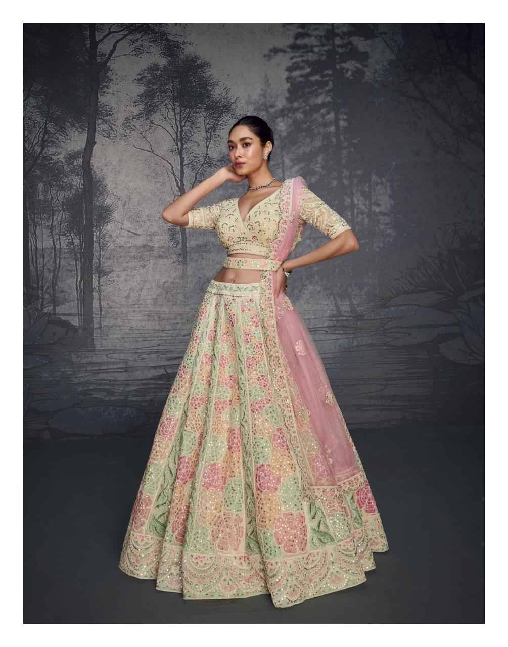 Glamour By Sayuri 5591 To 5594 Series Designer Beautiful Wedding Collection Occasional Wear & Party Wear Georgette Lehengas At Wholesale Price