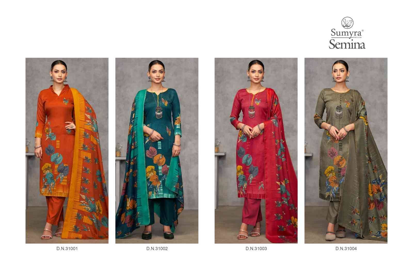 Semina By Sumyra 31001 To 31004 Series Beautiful Festive Suits Stylish Fancy Colorful Casual Wear & Ethnic Wear Pure Pashmina Print Dresses At Wholesale Price