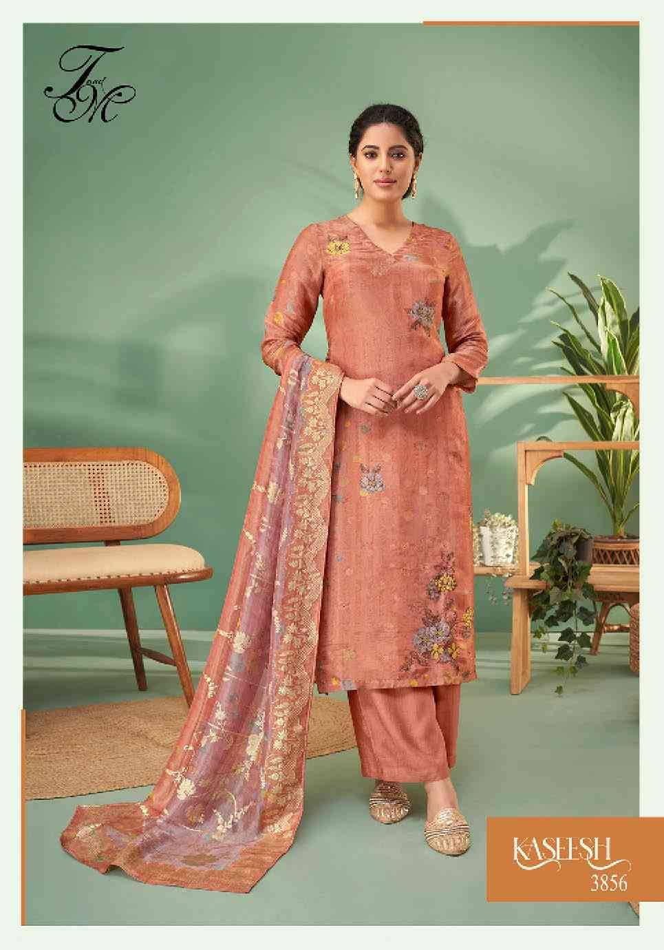 Kaseesh By T And M Designer Studio Beautiful Festive Suits Colorful Stylish Fancy Casual Wear & Ethnic Wear Simmer Tissue Dresses At Wholesale Price