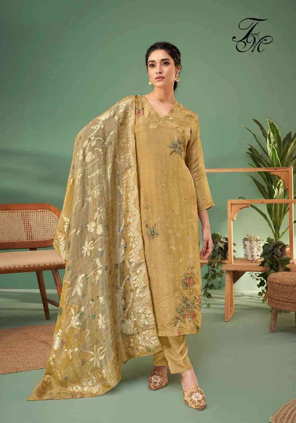 Kaseesh By T And M Designer Studio Beautiful Festive Suits Colorful Stylish Fancy Casual Wear & Ethnic Wear Simmer Tissue Dresses At Wholesale Price