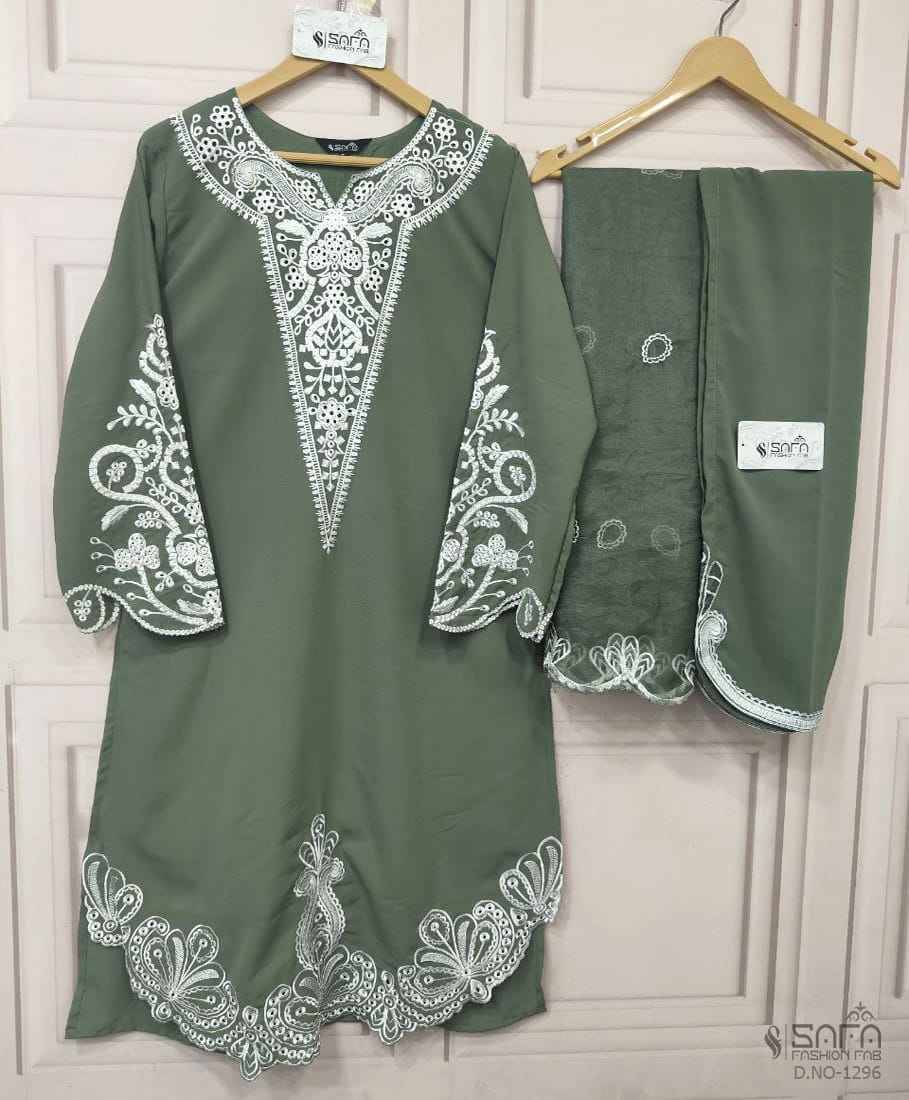 Safa 1296 Colours By Safa Fashion 1296-A To 1296-C Series Beautiful Pakistani Suits Colorful Stylish Fancy Casual Wear & Ethnic Wear Fancy Dresses At Wholesale Price