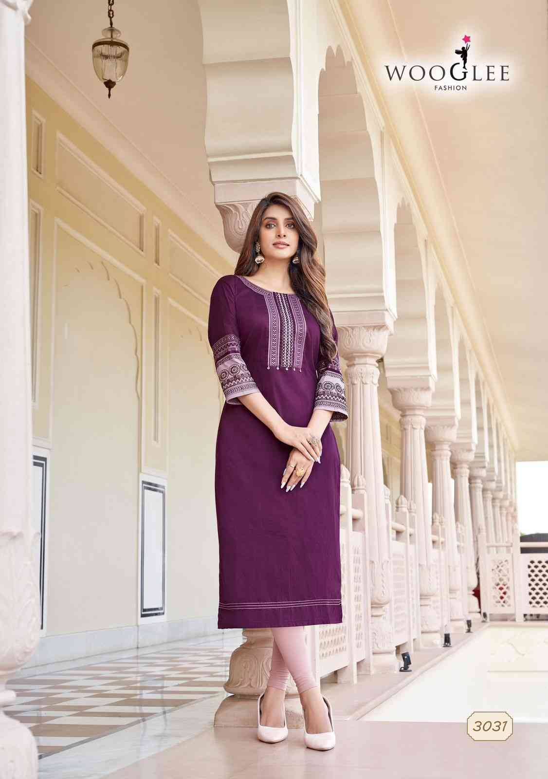 Salonee Vol-7 By Wooglee 3031 To 3036 Series Designer Stylish Fancy Colorful Beautiful Party Wear & Ethnic Wear Collection Rayon With Work Kurtis At Wholesale Price