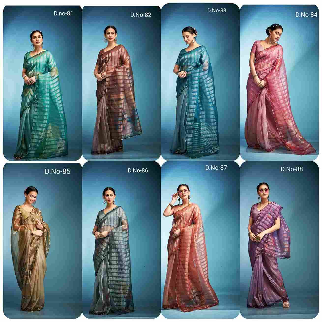 Klanjali By Kala Jamun 81 To 88 Series Indian Traditional Wear Collection Beautiful Stylish Fancy Colorful Party Wear & Occasional Wear Tissue Silk Sarees At Wholesale Price