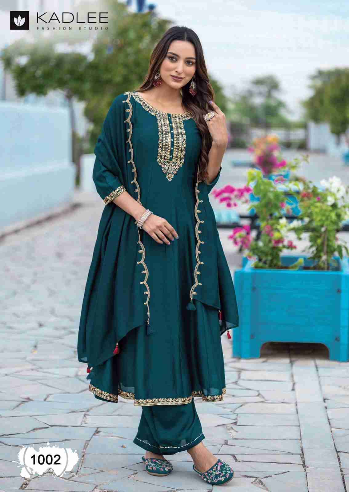 Afsaana By Kadlee 1001 To 1004 Series Beautiful Stylish Fancy Colorful Casual Wear & Ethnic Wear Collection Vichitra With Work Dresses At Wholesale Price