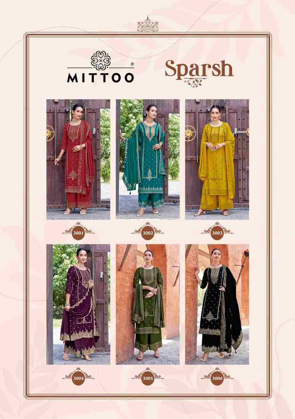 Sparsh By Mittoo 3001 To 3006 Series Beautiful Festive Suits Colorful Stylish Fancy Casual Wear & Ethnic Wear Heavy Rayon Dresses At Wholesale Price