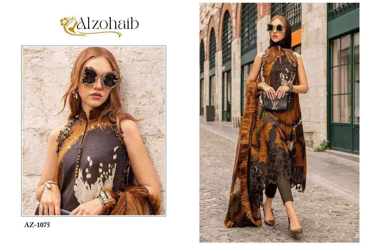 Alzohaib 1075 Series By Alzohaib 1075 To 1076 Series Beautiful Pakistani Suits Stylish Fancy Colorful Party Wear & Occasional Wear Pure Cotton Print Dresses At Wholesale Price