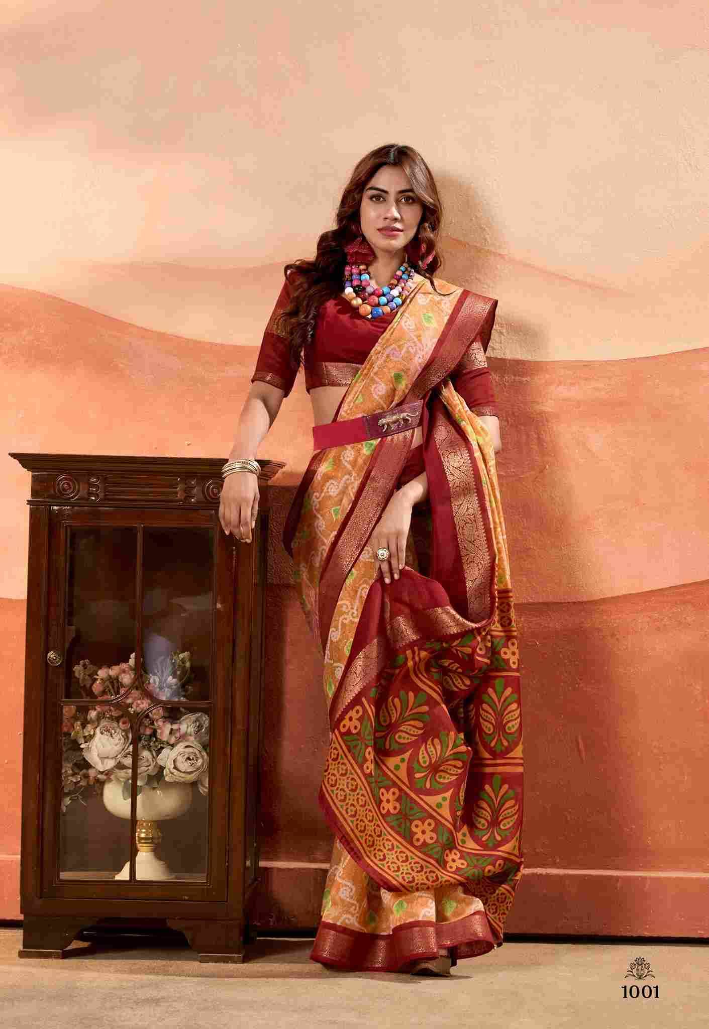 Prachi By SR 1001 To 1010 Series Indian Traditional Wear Collection Beautiful Stylish Fancy Colorful Party Wear & Occasional Wear Soft Cotton Sarees At Wholesale Price