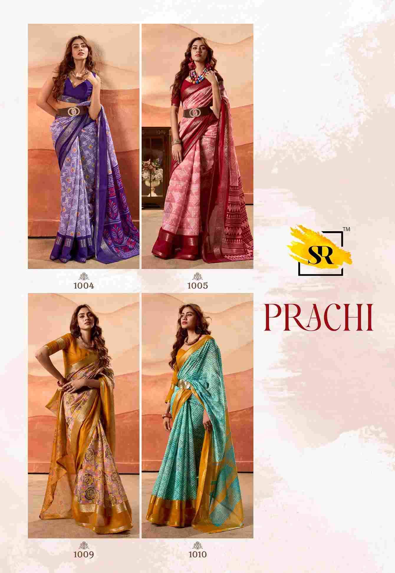 Prachi By SR 1001 To 1010 Series Indian Traditional Wear Collection Beautiful Stylish Fancy Colorful Party Wear & Occasional Wear Soft Cotton Sarees At Wholesale Price