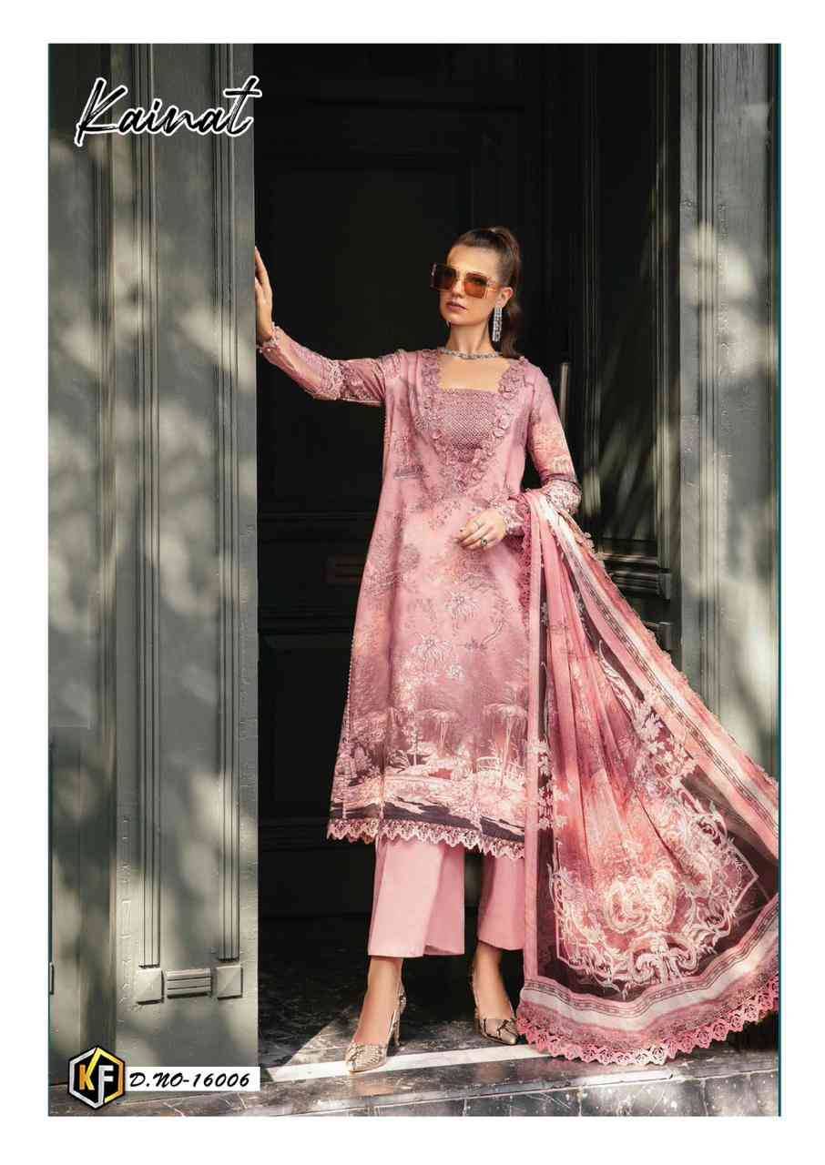 Kainat Vol-16 By Keval Fab 16001 To 16006 Series Beautiful Suits Colorful Stylish Fancy Casual Wear & Ethnic Wear Pure Lawn Cotton Dresses At Wholesale Price