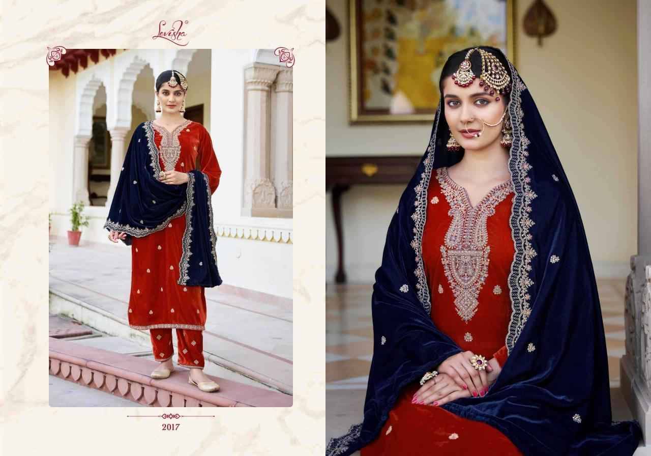 Riwaaz By Levisha 2013 To 2018 Series Festive Suits Beautiful Fancy Colorful Stylish Party Wear & Occasional Wear Pure Velvet Dresses At Wholesale Price