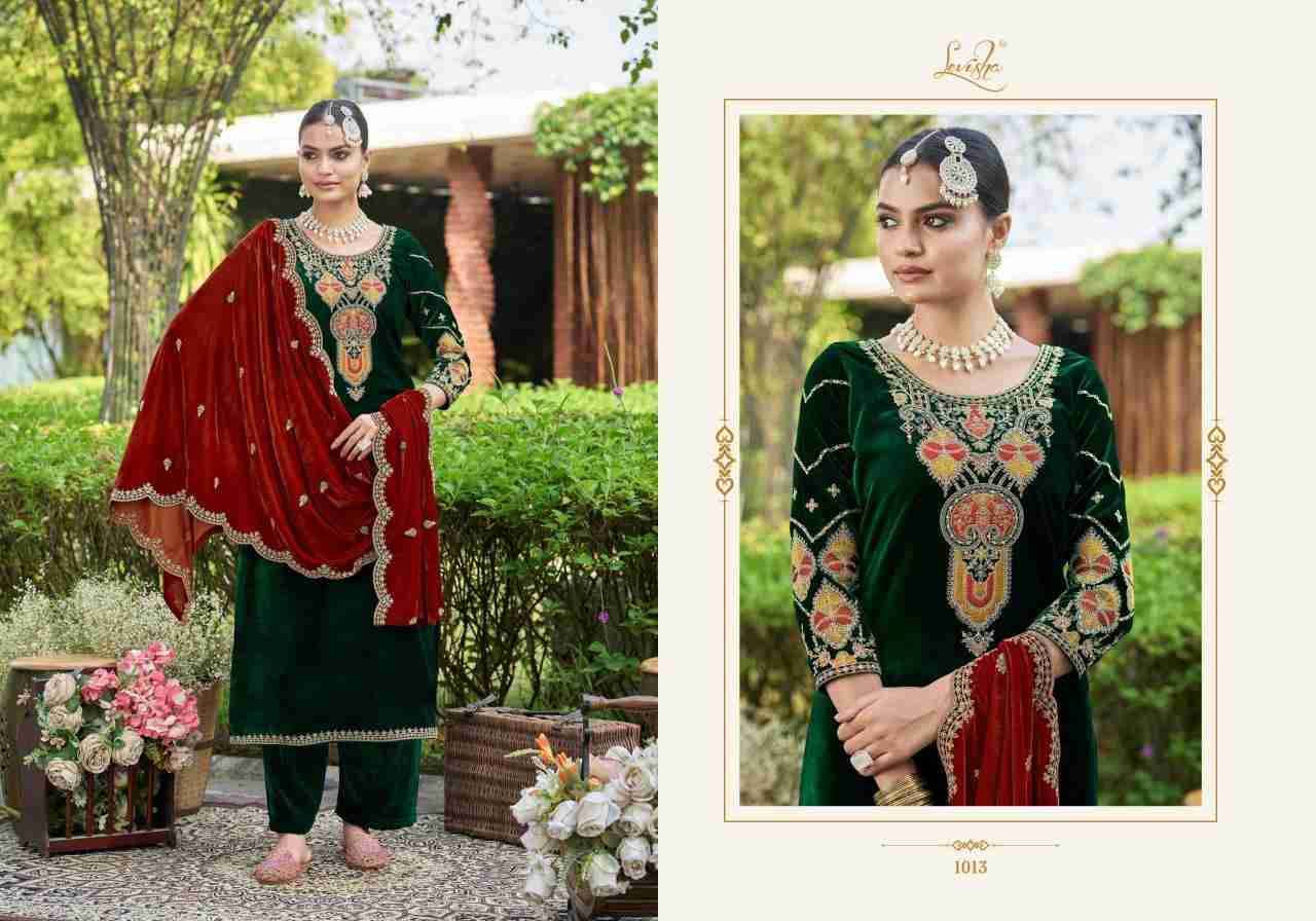 Ek Nazar By Levisha 1013 To 1018 Series Festive Suits Beautiful Fancy Colorful Stylish Party Wear & Occasional Wear Pure Velvet Dresses At Wholesale Price