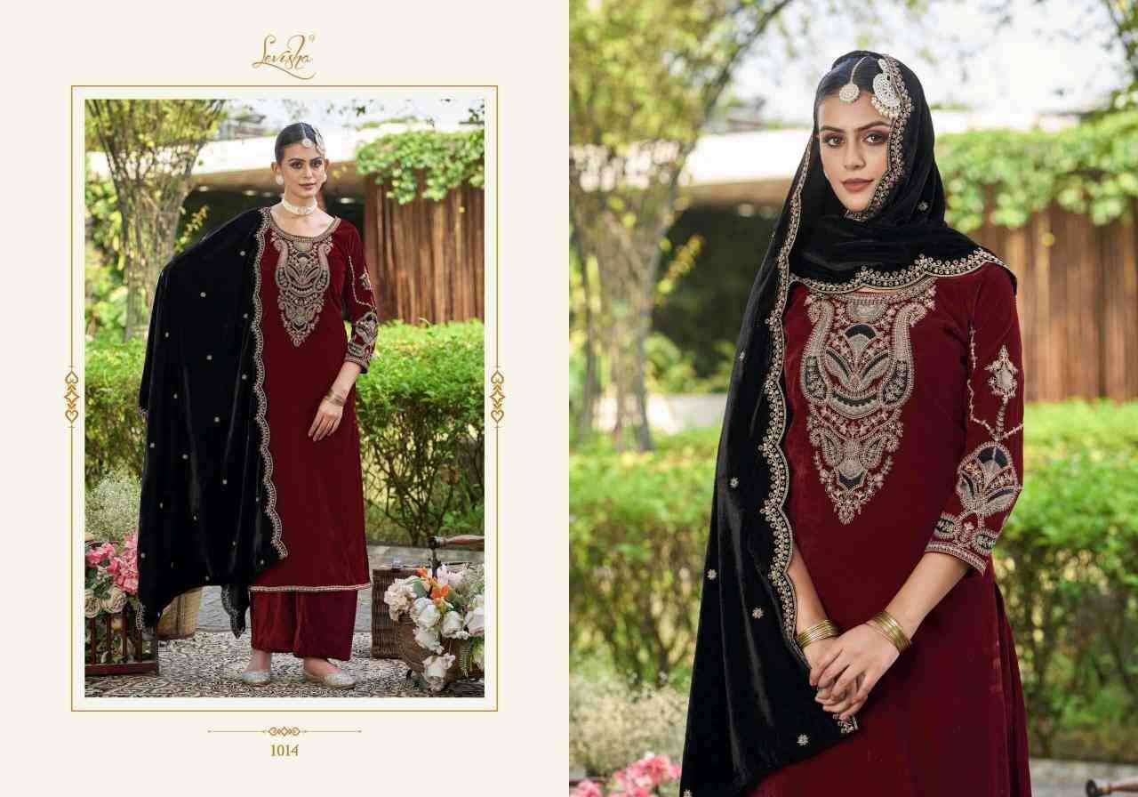 Ek Nazar By Levisha 1013 To 1018 Series Festive Suits Beautiful Fancy Colorful Stylish Party Wear & Occasional Wear Pure Velvet Dresses At Wholesale Price