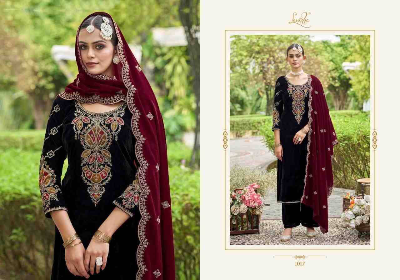 Ek Nazar By Levisha 1013 To 1018 Series Festive Suits Beautiful Fancy Colorful Stylish Party Wear & Occasional Wear Pure Velvet Dresses At Wholesale Price