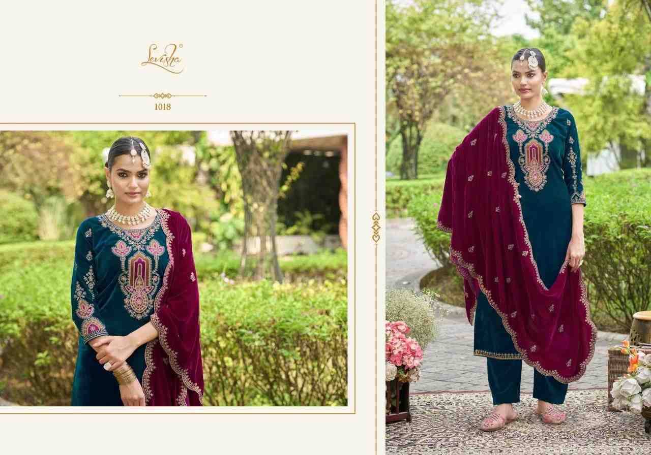 Ek Nazar By Levisha 1013 To 1018 Series Festive Suits Beautiful Fancy Colorful Stylish Party Wear & Occasional Wear Pure Velvet Dresses At Wholesale Price