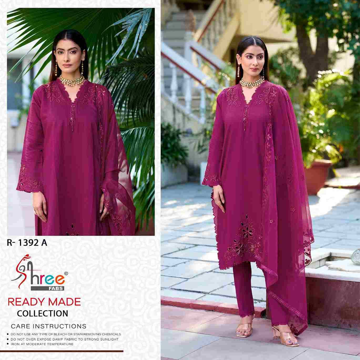 Shree Fabs Hit Design R-1392 Colours By Shree Fabs R-1392-A To R-1392-D Series Wholesale Designer Pakistani Suits Collection Beautiful Stylish Fancy Colorful Party Wear & Occasional Wear Roman Silk Dresses At Wholesale Price