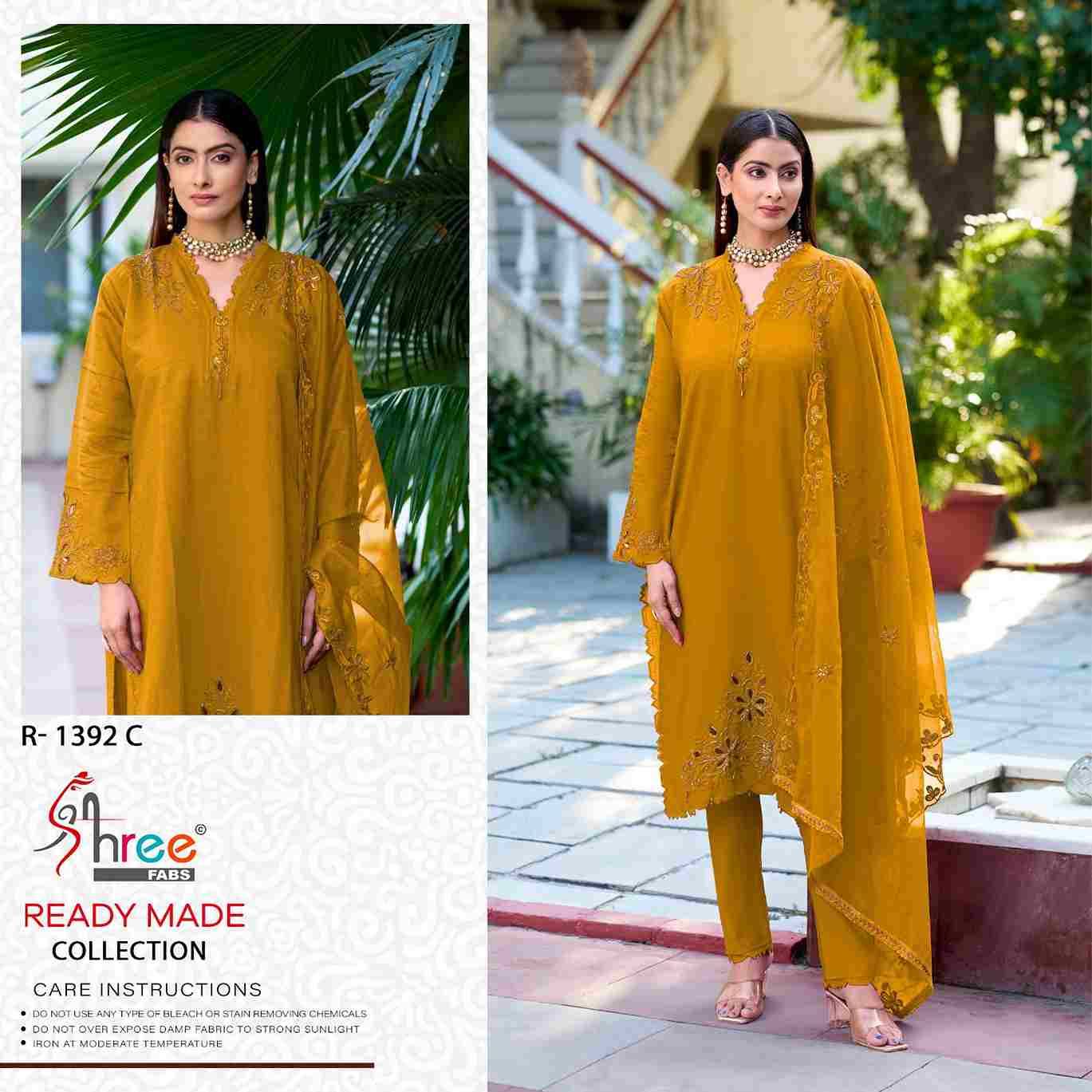 Shree Fabs Hit Design R-1392 Colours By Shree Fabs R-1392-A To R-1392-D Series Wholesale Designer Pakistani Suits Collection Beautiful Stylish Fancy Colorful Party Wear & Occasional Wear Roman Silk Dresses At Wholesale Price