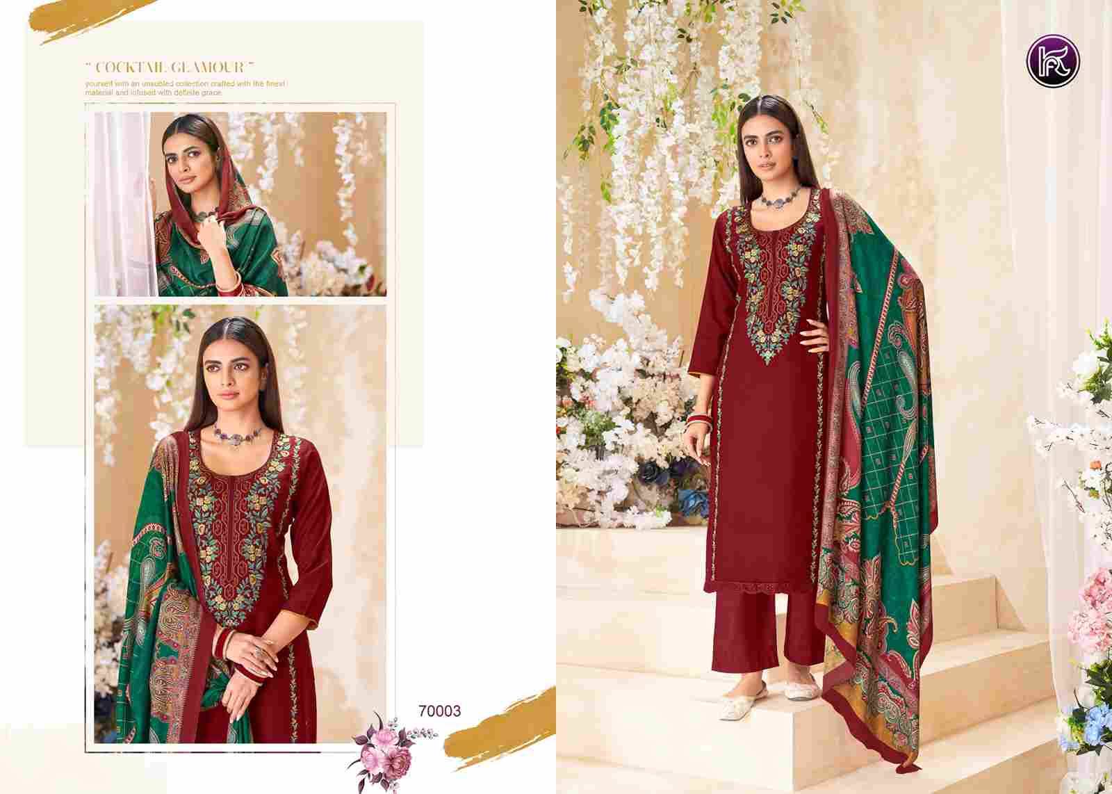 Sakhi By Kala Fashion 70001 To 70006 Series Festive Suits Beautiful Fancy Colorful Stylish Party Wear & Occasional Wear Pure Viscose Pashmina Print With Work Dresses At Wholesale Price