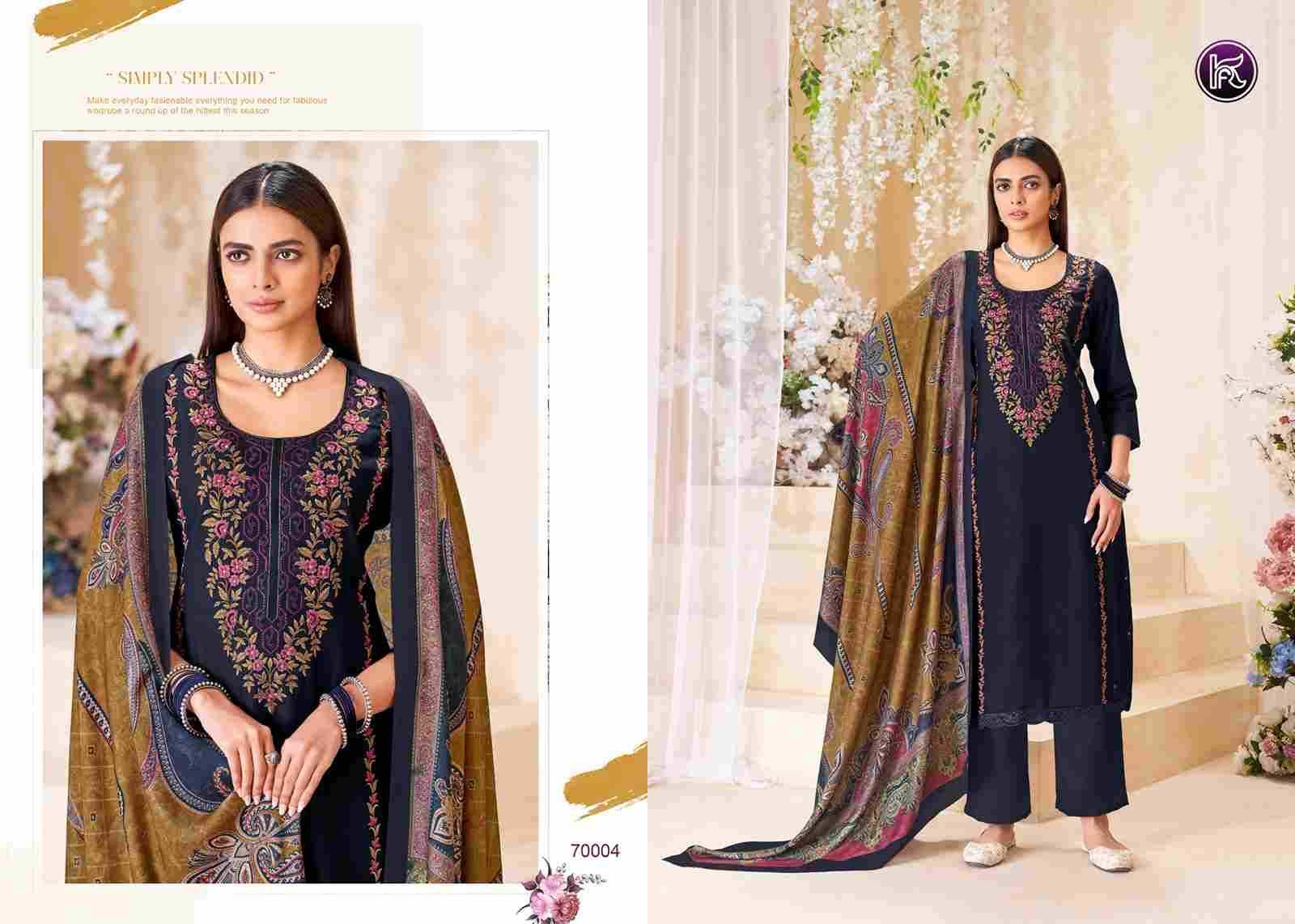 Sakhi By Kala Fashion 70001 To 70006 Series Festive Suits Beautiful Fancy Colorful Stylish Party Wear & Occasional Wear Pure Viscose Pashmina Print With Work Dresses At Wholesale Price