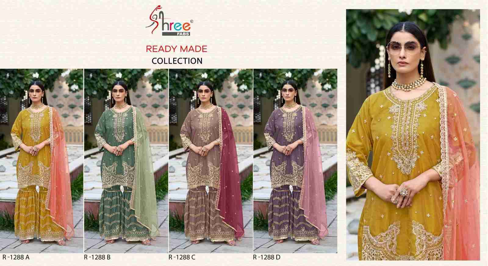 Shree Fabs Hit Design R-1288 Colours By Shree Fabs R-1288-A To R-1288-D Series Wholesale Designer Pakistani Suits Collection Beautiful Stylish Fancy Colorful Party Wear & Occasional Wear Organza Dresses At Wholesale Price