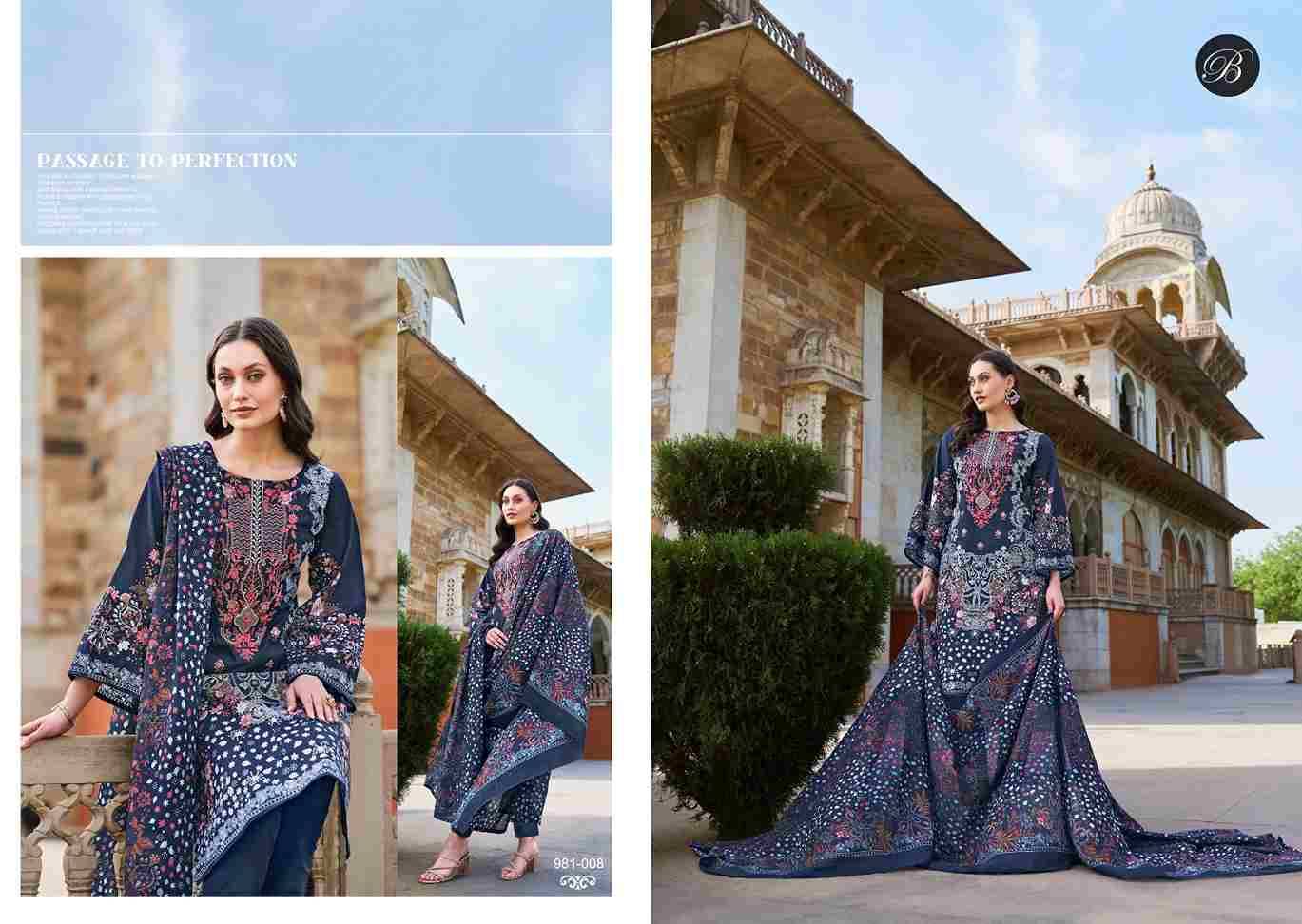 Naira Vol-78 By Belliza 981-001 To 981-008 Series Beautiful Festive Suits Stylish Fancy Colorful Casual Wear & Ethnic Wear Pure Cotton Print Dresses At Wholesale Price